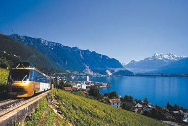 Unusual tourist railway line in the Swiss Alps, based in Montreux.