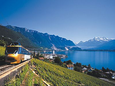Unusual tourist railway line in the Swiss Alps, based in Montreux.